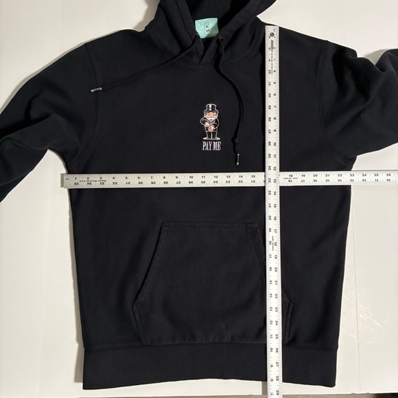 MONOPOLY Brand Rags to Riches Hoodie Mens X-Large Black "Pay Me" Graphic - Picture 7 of 7